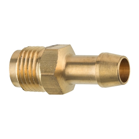 Ags Brass Fuel Connector, 5/16 Hose, Male (1/2-20 Inverted), 1/bag FHF-15B